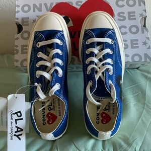 Converse Chuck CDG Play Low Hidden Heart- Blue; Unisex s.4 (men) / s.6(women)